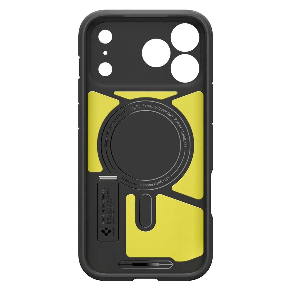 Spigen iPhone 17 Pro Max - Tough Armor T Mag - MagSafe Σκληρή Θήκη με Πλαίσιο Σιλικόνης και Σταντ - Gunmetal