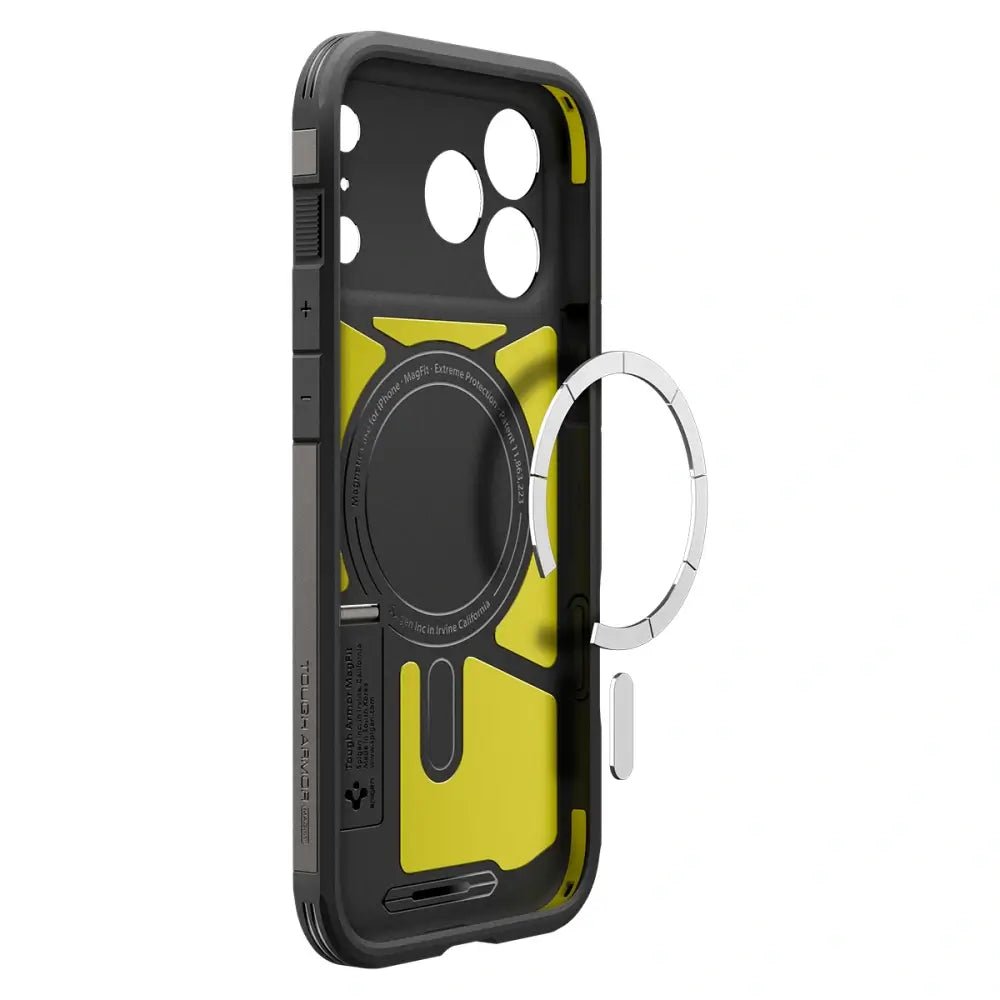 Spigen iPhone 17 Pro Max - Tough Armor T Mag - MagSafe Σκληρή Θήκη με Πλαίσιο Σιλικόνης και Σταντ - Gunmetal