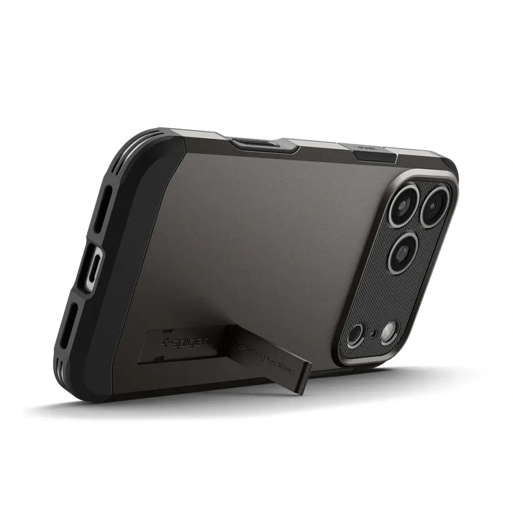 Spigen iPhone 17 Pro Max - Tough Armor T Mag - MagSafe Σκληρή Θήκη με Πλαίσιο Σιλικόνης και Σταντ - Gunmetal