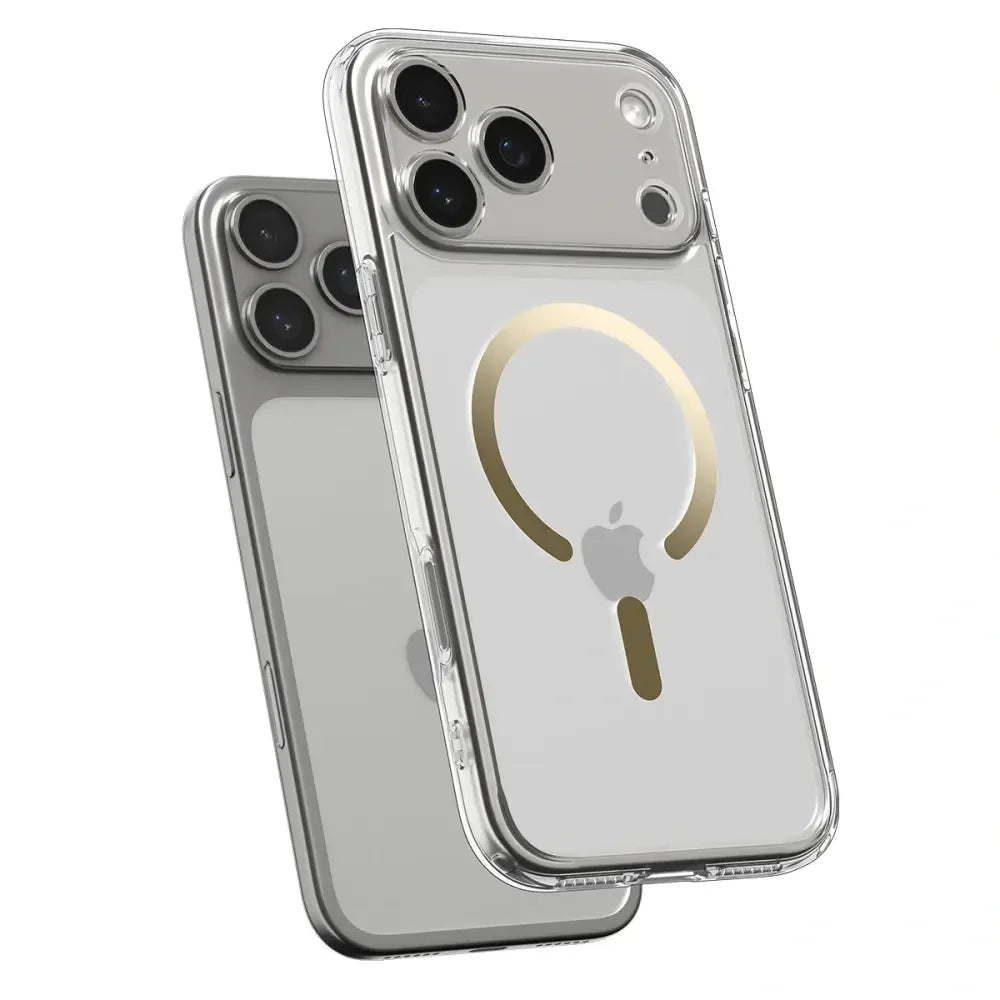 Spigen iPhone 17 Pro Max - Ultra Hybrid Mag - Σκληρή Θήκη με Πλαίσιο Σιλικόνης Και MagSafe - Clear / Gold