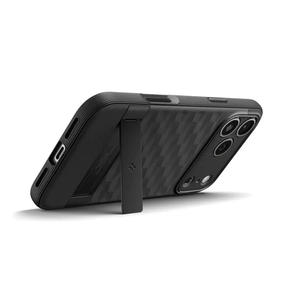 Spigen iPhone 17 Pro - Parallax S Mag - Θήκη Σιλικόνης με Σκληρό Πλαίσιο και MagSafe - Matte Black