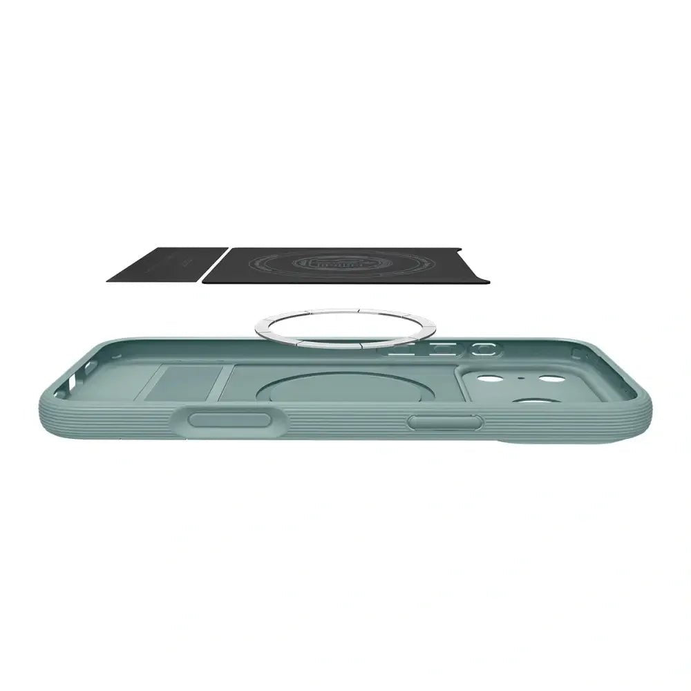 Spigen iPhone 17 Pro - Parallax S Mag - Θήκη Σιλικόνης με Σκληρό Πλαίσιο και MagSafe - Sage Green