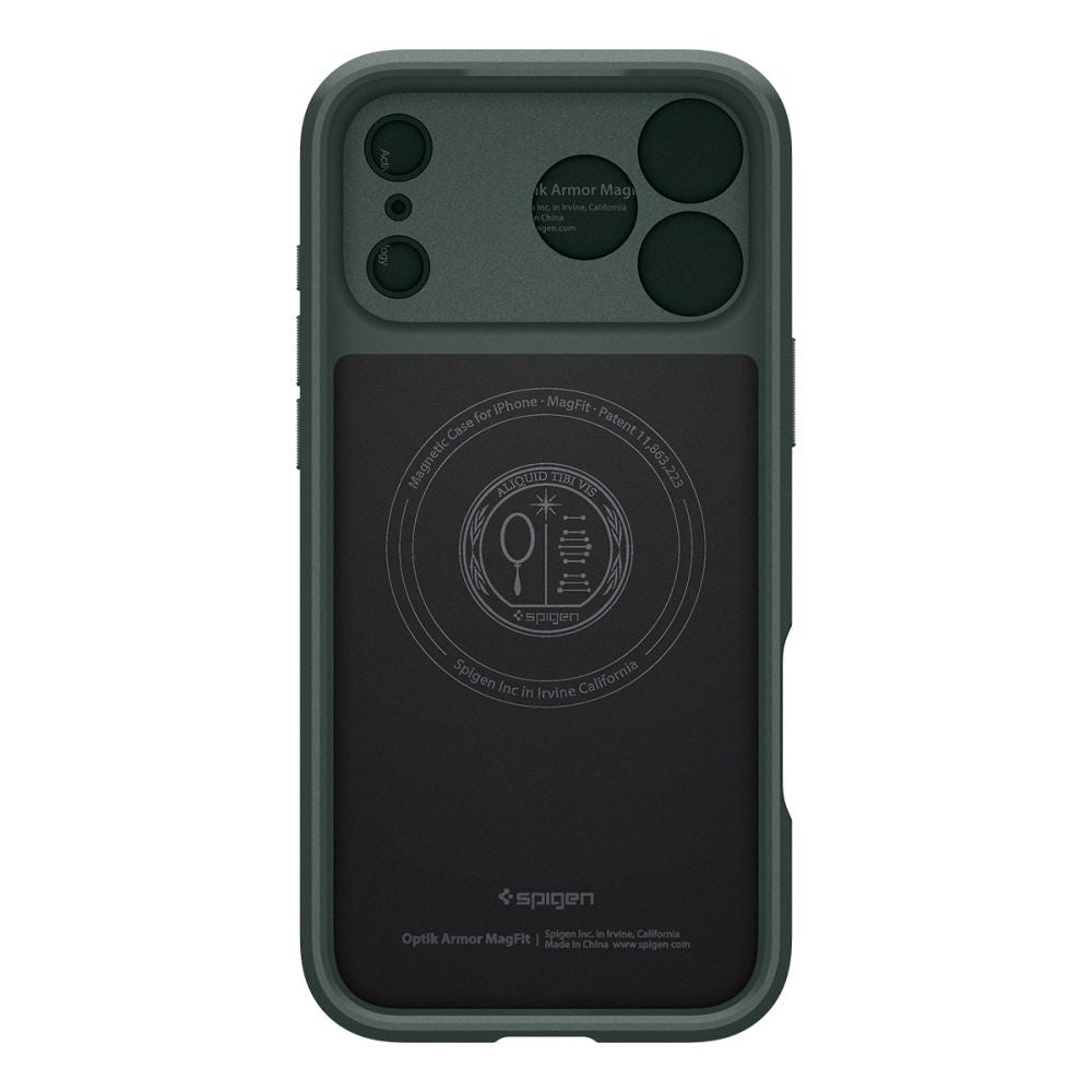 Spigen iPhone 17 Pro - Θήκη Σιλικόνης με Κάλυμμα για την Κάμερα και MagSafe - Optik Armor Mag - Abyss Green