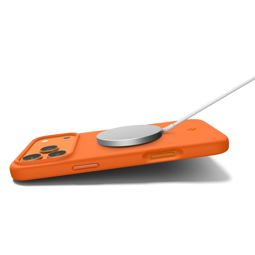 Spigen iPhone 17 Pro - Θήκη Σιλικόνης με MagSafe - Silicone Fit Mag - Cosmic Orange