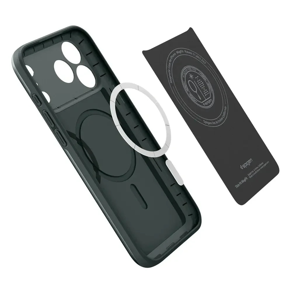 Spigen iPhone 17 Pro - Thin Fit Mag - Σκληρή Θήκη με MagSafe - Abyss Green