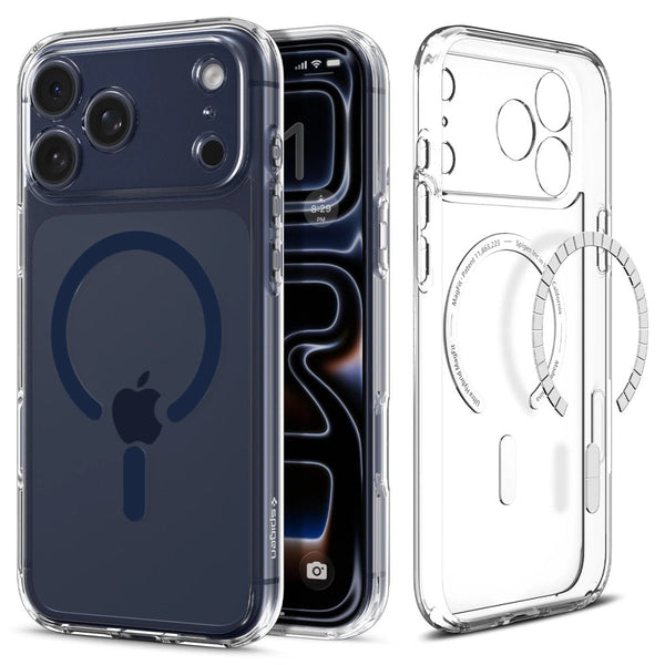 Spigen iPhone 17 Pro - Ultra Hybrid Mag - Σκληρή Θήκη με Πλαίσιο Σιλικόνης Και MagSafe - Clear / Deep Blue