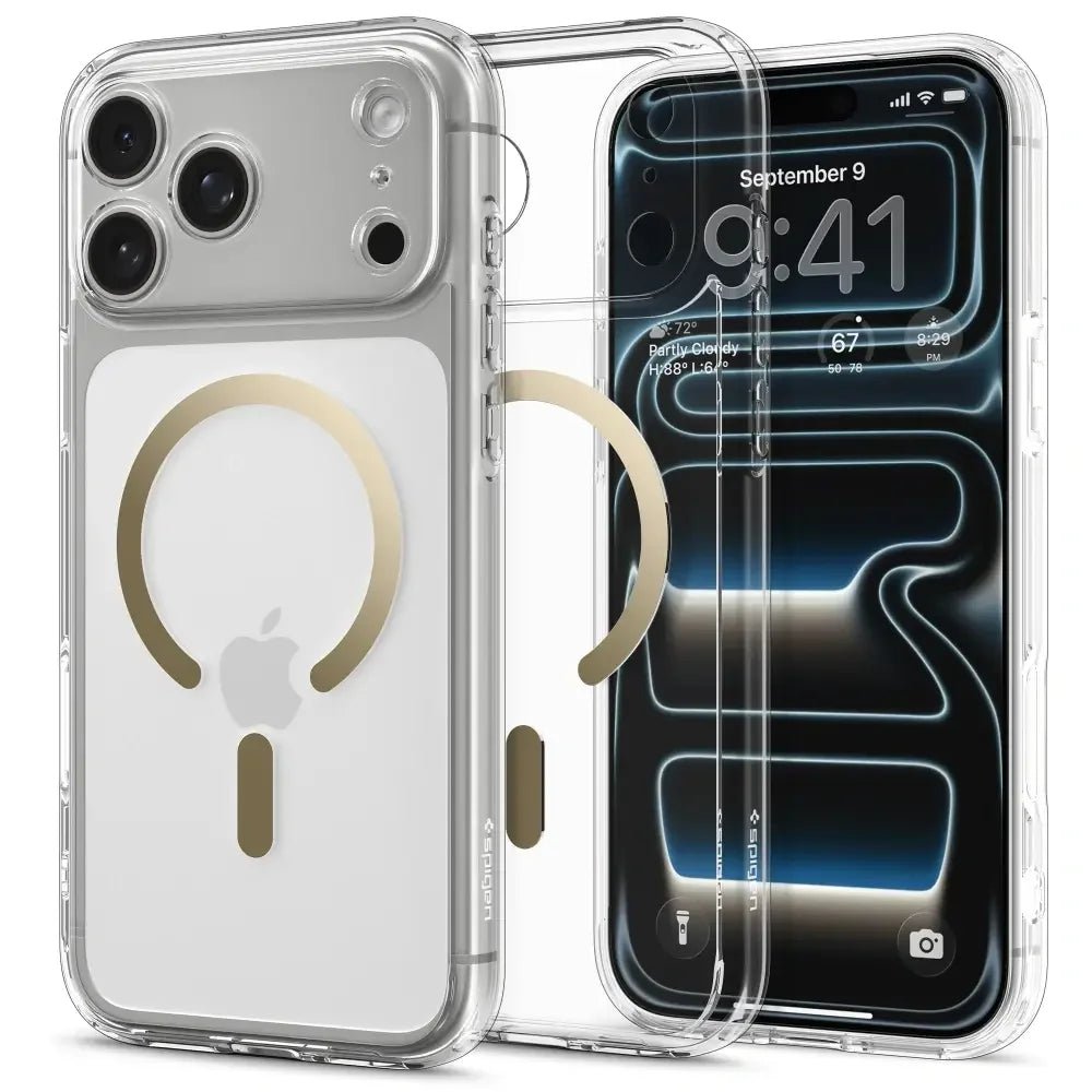 Spigen iPhone 17 Pro - Ultra Hybrid Mag - Σκληρή Θήκη με Πλαίσιο Σιλικόνης Και MagSafe - Clear / Gold