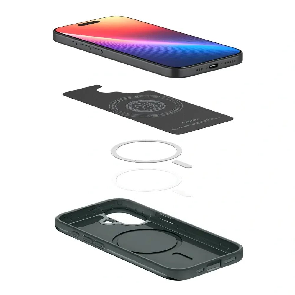 Spigen iPhone 17 - Thin Fit Mag - Σκληρή Θήκη με MagSafe - Abyss Green