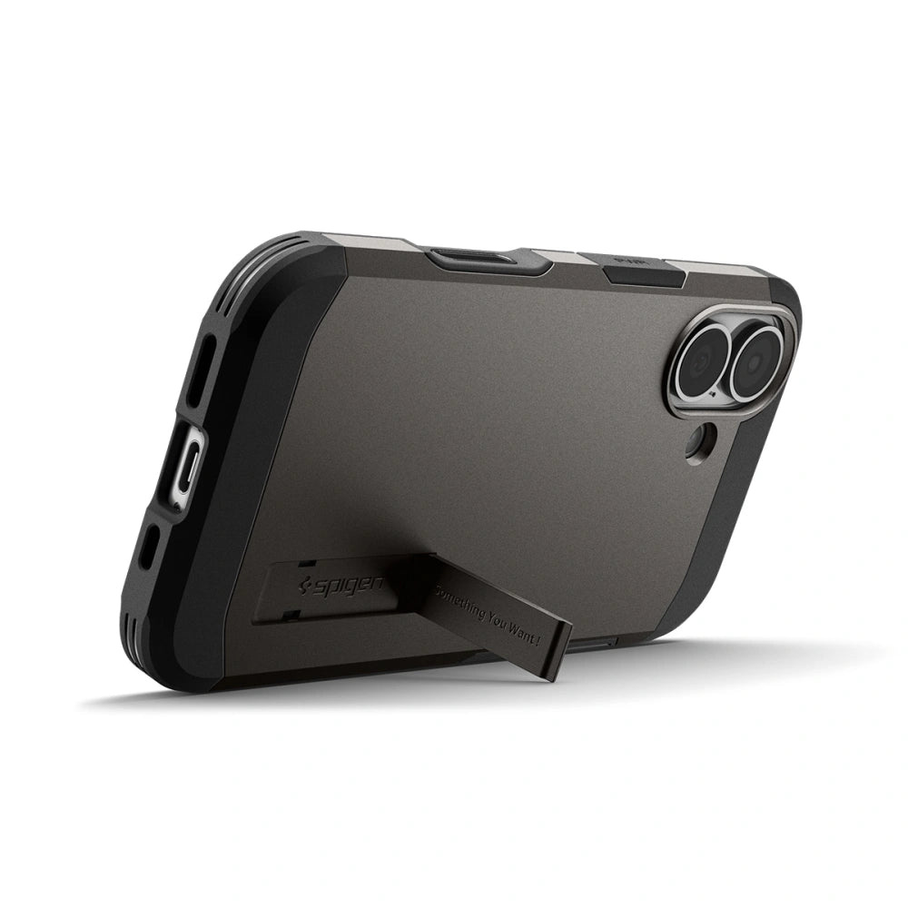 Spigen iPhone 17 - Tough Armor T Mag - MagSafe Σκληρή Θήκη με Πλαίσιο Σιλικόνης και Σταντ - Gunmetal