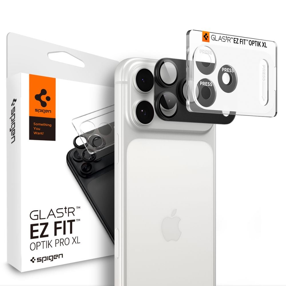 Spigen iPhone 18 Pro - Αντιχαρακτικό Γυαλί για την Κάμερα - Optik Pro XL Glas.TR EZ Fit - Dark Grey