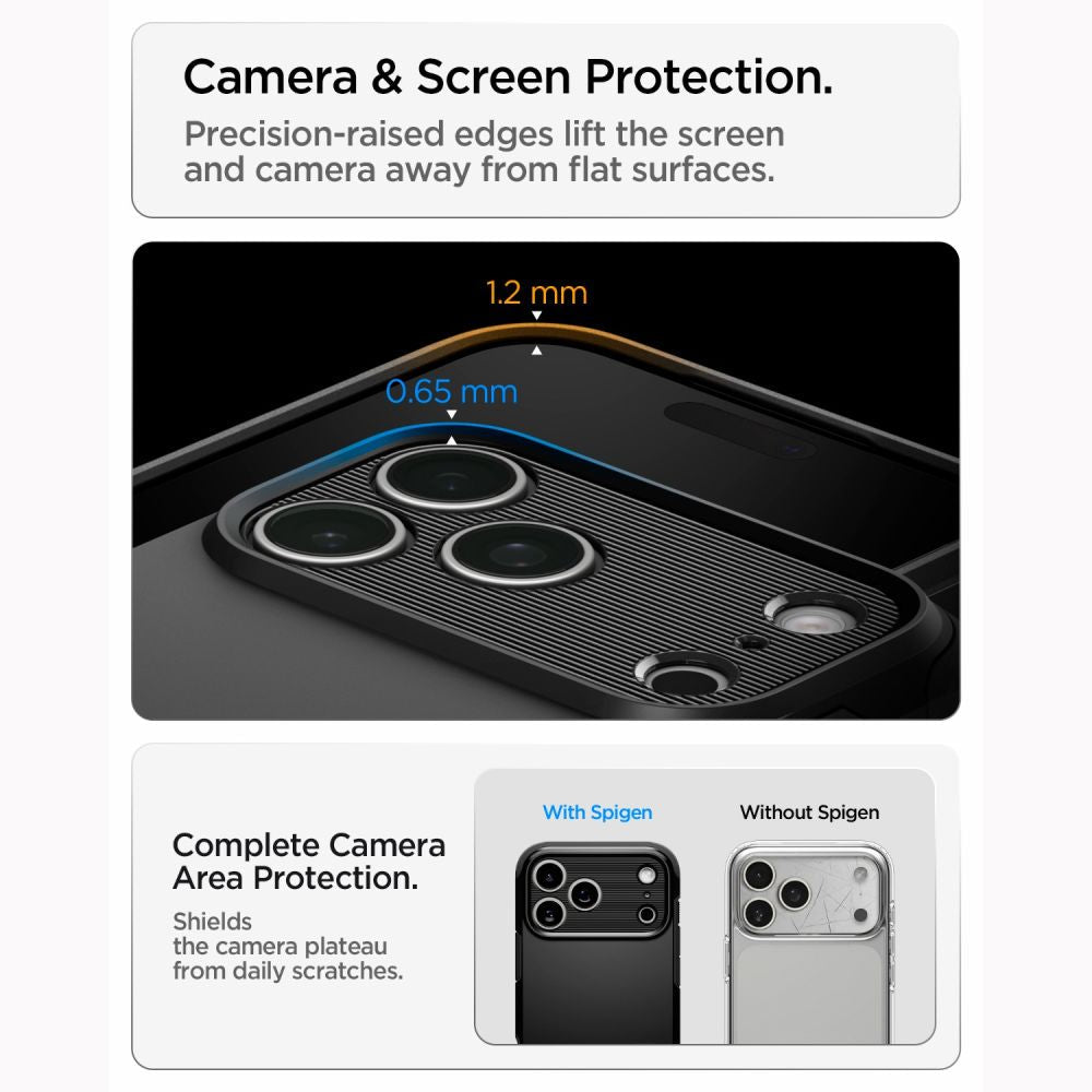 Spigen iPhone 18 Pro / iPhone 17 Pro - MagSafe Σκληρή Θήκη με Πλαίσιο Σιλικόνης και Σταντ - Tough Armor T Mag - Black