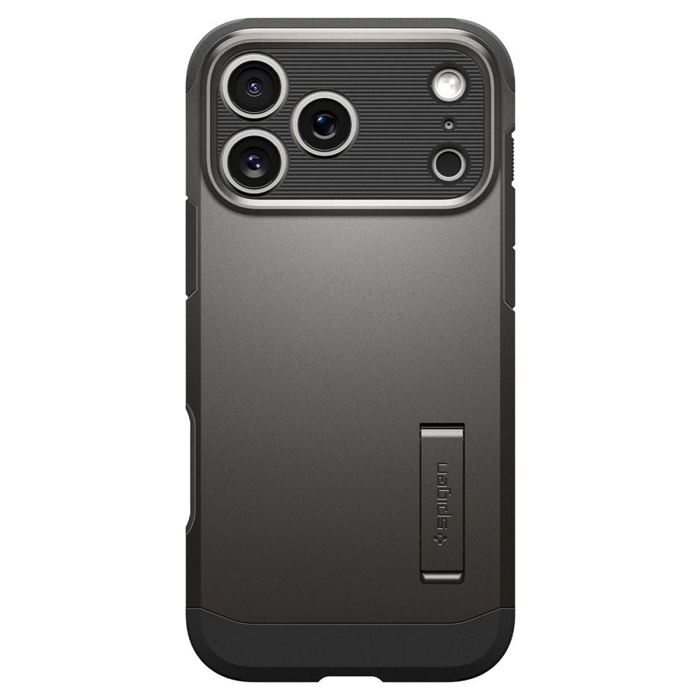 Spigen iPhone 18 Pro / iPhone 17 Pro - MagSafe Σκληρή Θήκη με Πλαίσιο Σιλικόνης και Σταντ - Tough Armor T Mag - Gunmetal
