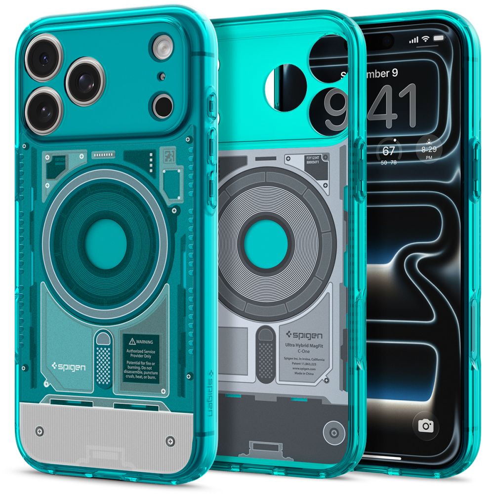 Spigen iPhone 18 Pro / iPhone 17 Pro - Σκληρή Θήκη με Πλαίσιο Σιλικόνης Και MagSafe - Ultra Hybrid Mag - C-One Bondi Blue
