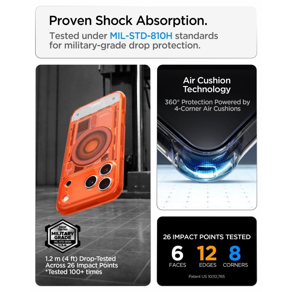 Spigen iPhone 18 Pro / iPhone 17 Pro - Σκληρή Θήκη με Πλαίσιο Σιλικόνης Και MagSafe - Ultra Hybrid Mag - C-One Tangerine