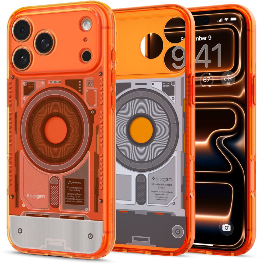 Spigen iPhone 18 Pro / iPhone 17 Pro - Σκληρή Θήκη με Πλαίσιο Σιλικόνης Και MagSafe - Ultra Hybrid Mag - C-One Tangerine