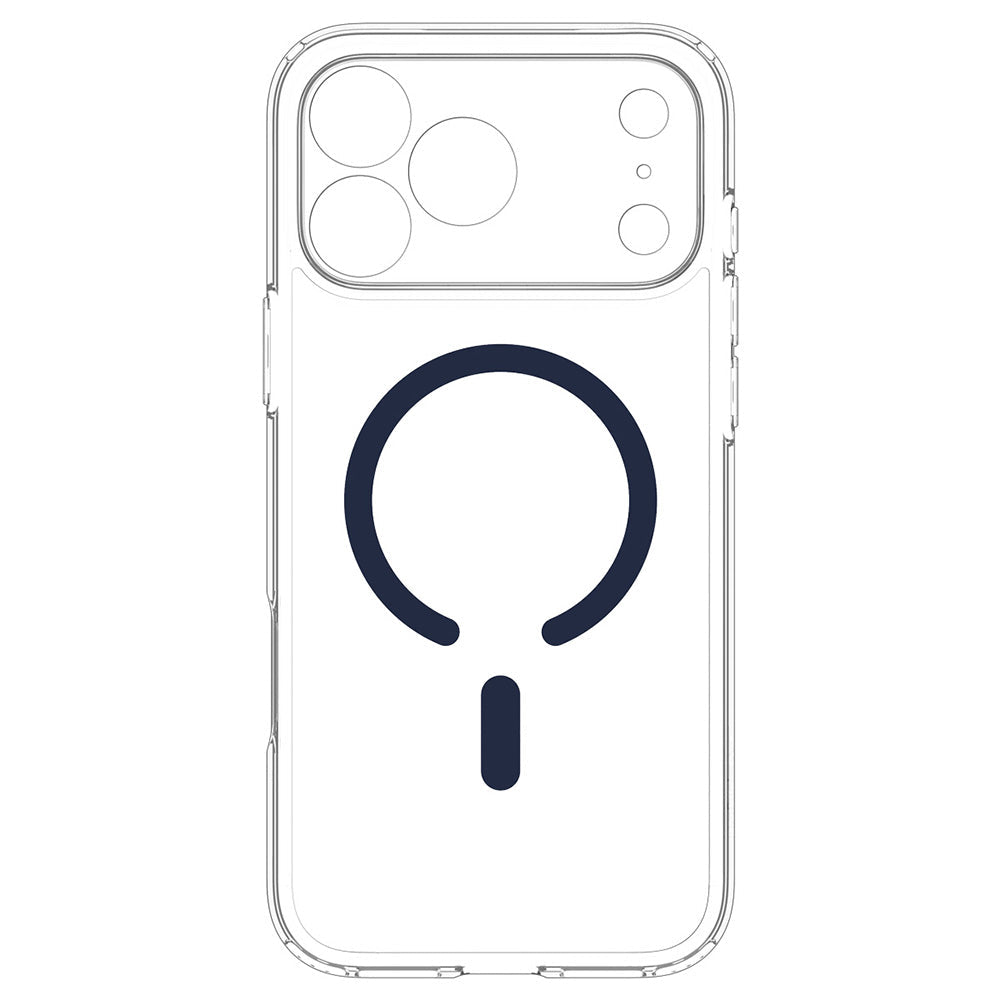 Spigen iPhone 18 Pro / iPhone 17 Pro - Σκληρή Θήκη με Πλαίσιο Σιλικόνης και MagSafe - Ultra Hybrid Mag - Clear / Deep Blue
