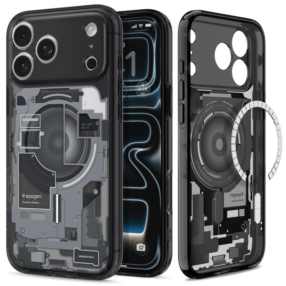 Spigen iPhone 18 Pro / iPhone 17 Pro - Σκληρή Θήκη με Πλαίσιο Σιλικόνης Και MagSafe - Ultra Hybrid Mag - Zero One Black