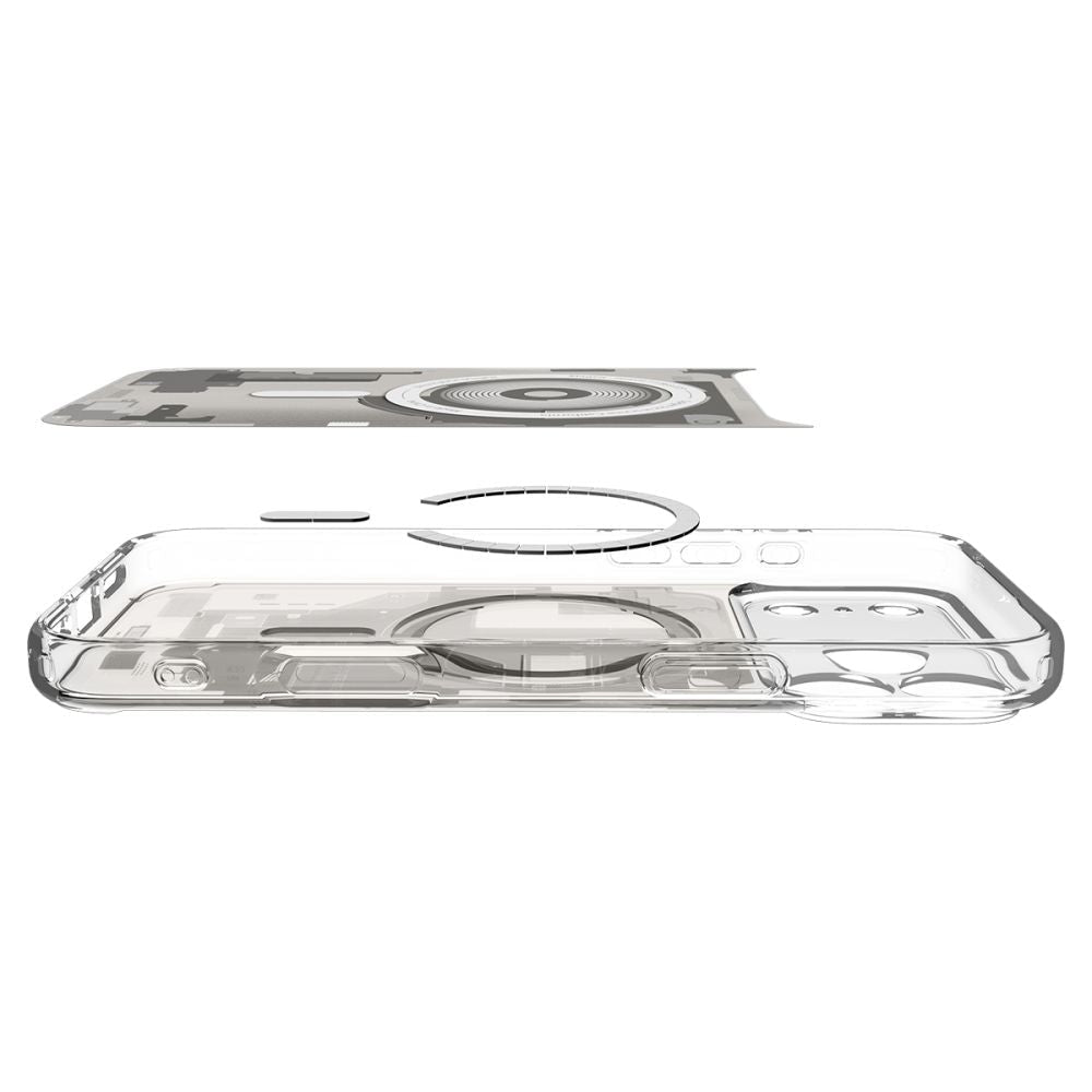 Spigen iPhone 18 Pro / iPhone 17 Pro - Σκληρή Θήκη με Πλαίσιο Σιλικόνης Και MagSafe - Ultra Hybrid Mag - Zero One Natural Titanium