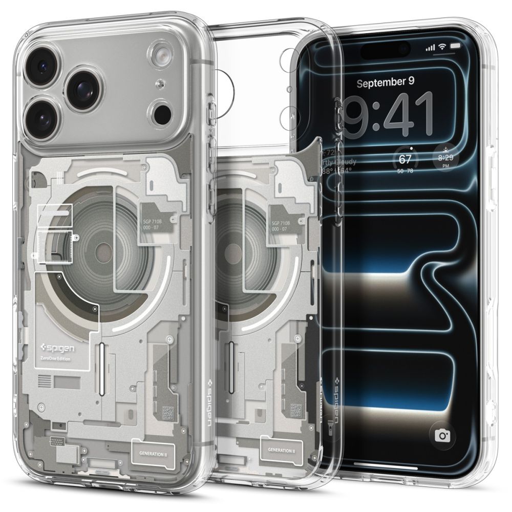 Spigen iPhone 18 Pro / iPhone 17 Pro - Σκληρή Θήκη με Πλαίσιο Σιλικόνης Και MagSafe - Ultra Hybrid Mag - Zero One Natural Titanium