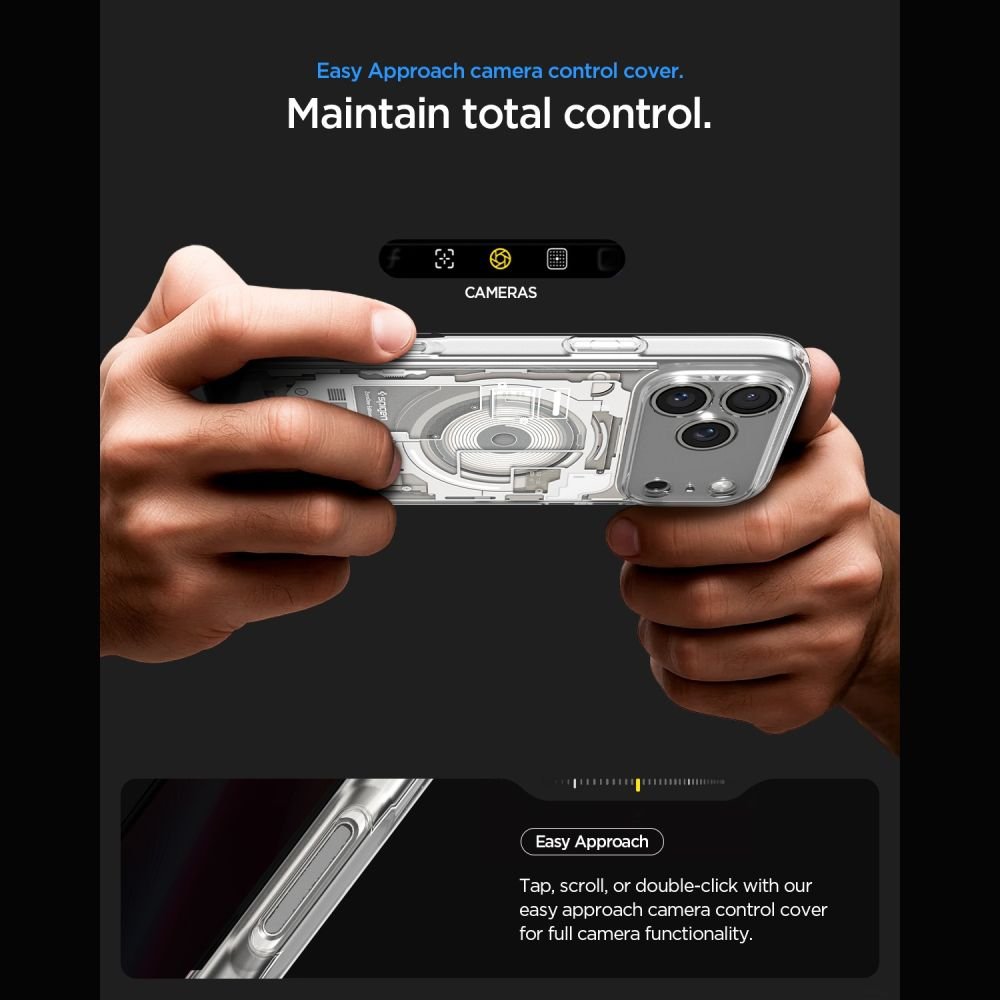 Spigen iPhone 18 Pro / iPhone 17 Pro - Σκληρή Θήκη με Πλαίσιο Σιλικόνης Και MagSafe - Ultra Hybrid Mag - Zero One Natural Titanium