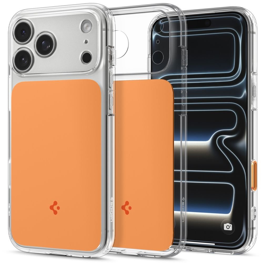 Spigen iPhone 18 Pro / iPhone 17 Pro - Σκληρή Θήκη με Πλαίσιο Σιλικόνης Και MagSafe - Ultra Hybrid T Mag - Glossy Orange