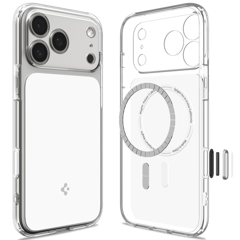Spigen iPhone 18 Pro / iPhone 17 Pro - Σκληρή Θήκη με Πλαίσιο Σιλικόνης Και MagSafe - Ultra Hybrid T Mag - Glossy White