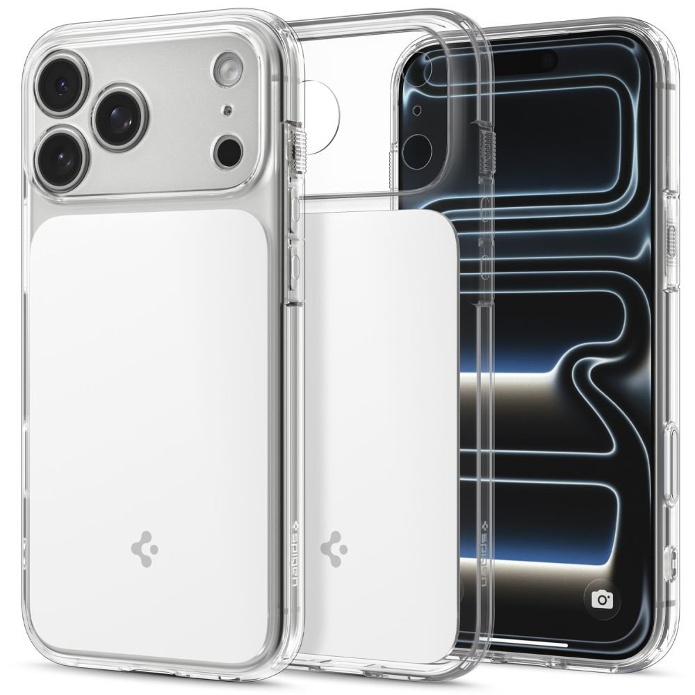 Spigen iPhone 18 Pro / iPhone 17 Pro - Σκληρή Θήκη με Πλαίσιο Σιλικόνης Και MagSafe - Ultra Hybrid T Mag - Glossy White