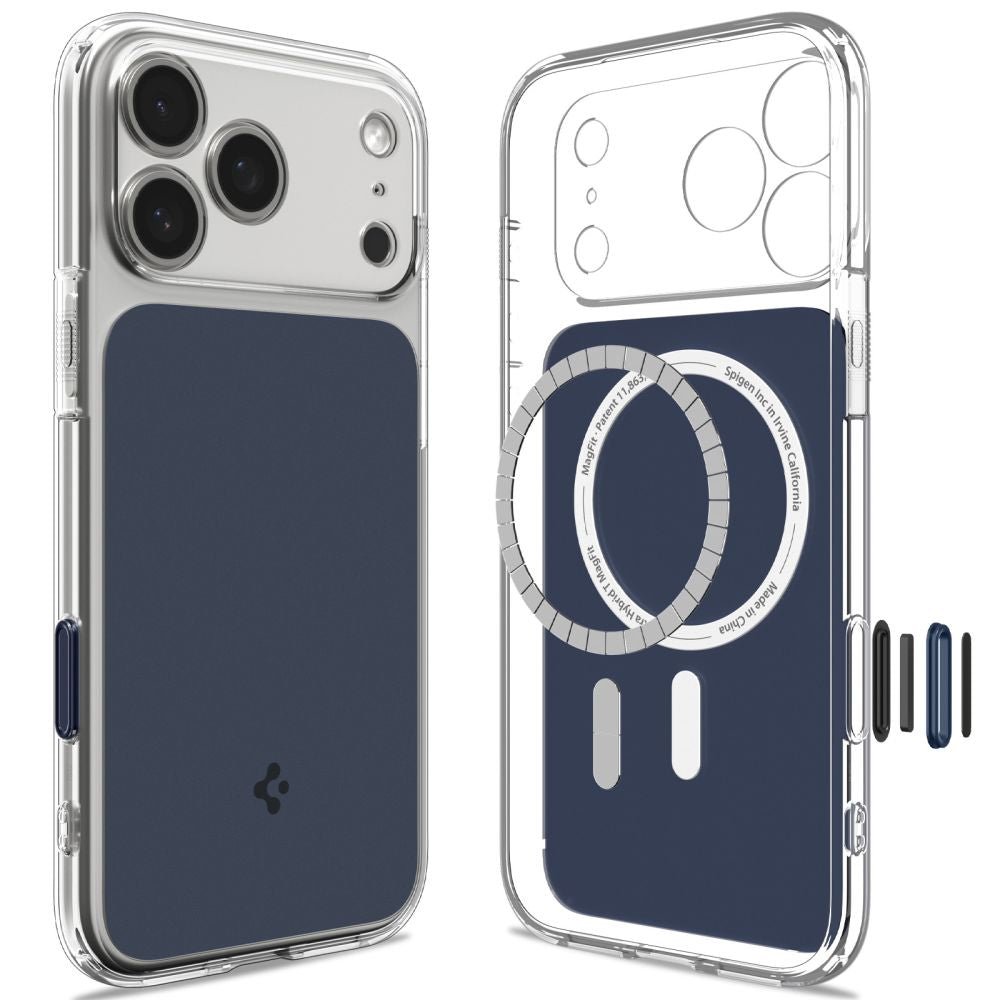 Spigen iPhone 18 Pro / iPhone 17 Pro - Σκληρή Θήκη με Πλαίσιο Σιλικόνης και MagSafe - Ultra Hybrid T Mag - Matte Blue