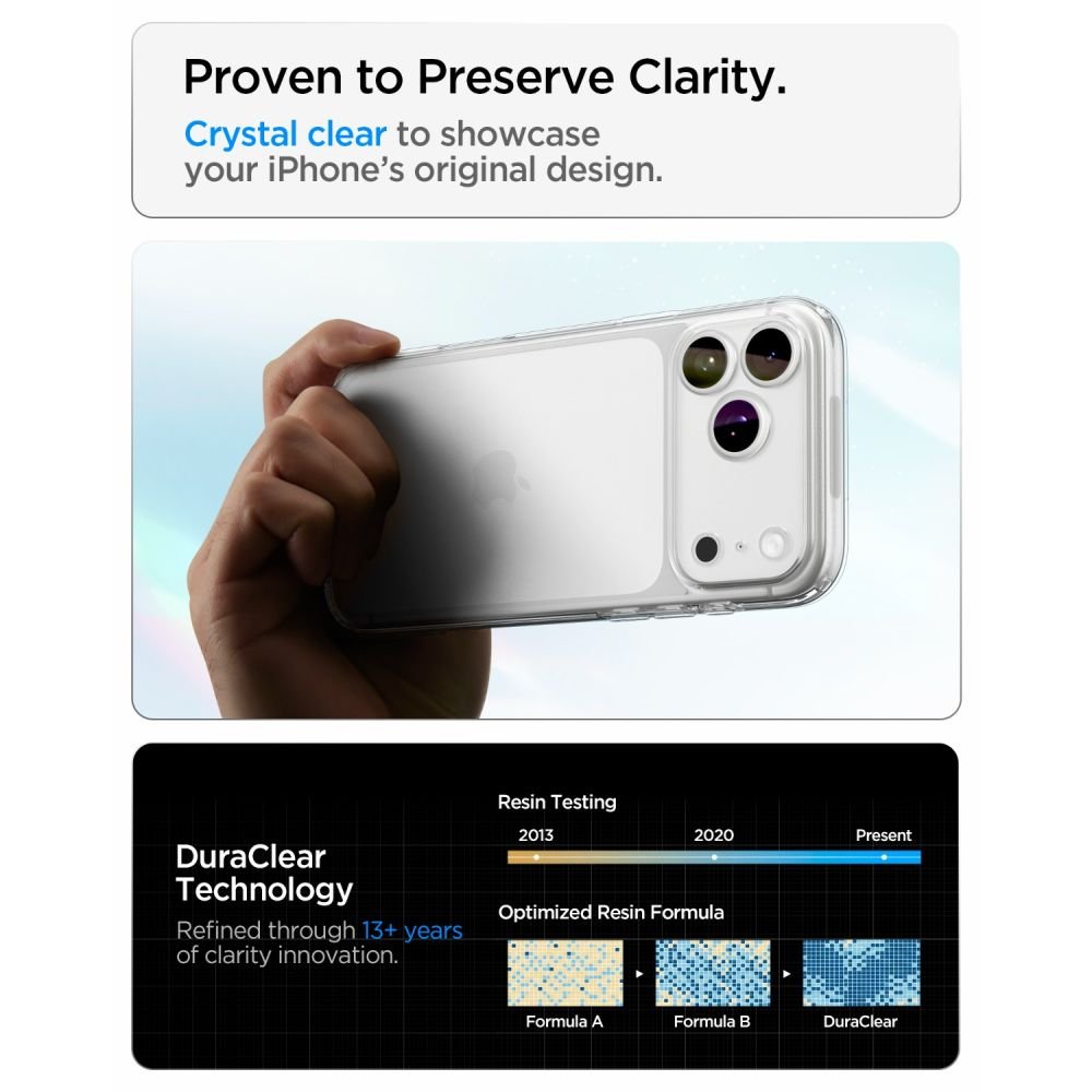 Spigen iPhone 18 Pro / iPhone 17 Pro - Σκληρή Θήκη με Πλαίσιο Σιλικόνης - Ultra Hybrid - Crystal Clear