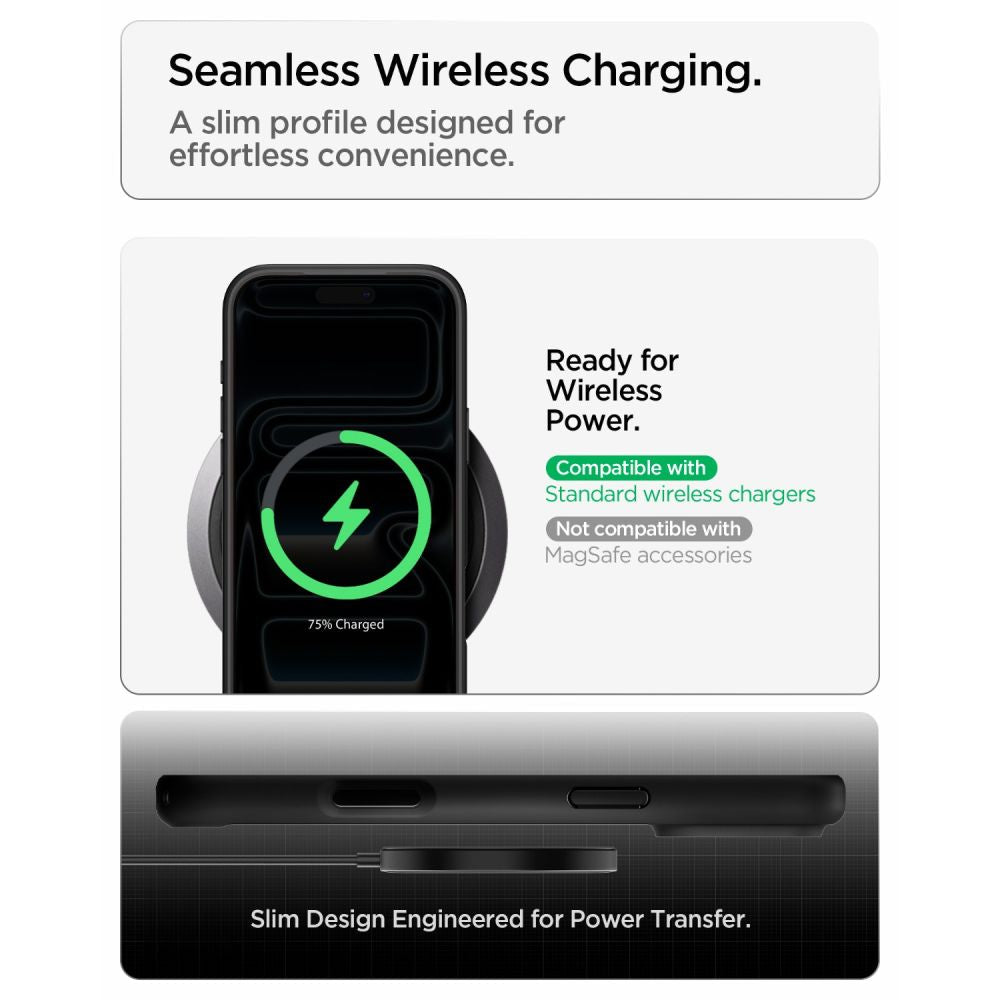 Spigen iPhone 18 Pro / iPhone 17 Pro - Σκληρή Θήκη με Πλαίσιο Σιλικόνης - Ultra Hybrid - Matte Black