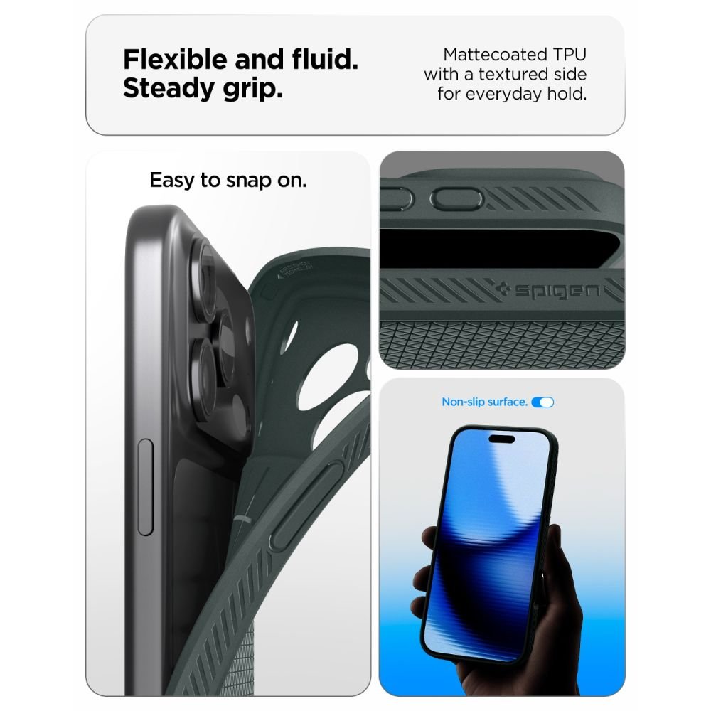 Spigen iPhone 18 Pro / iPhone 17 Pro - Θήκη Σιλικόνης - Liquid Air - Abyss Green