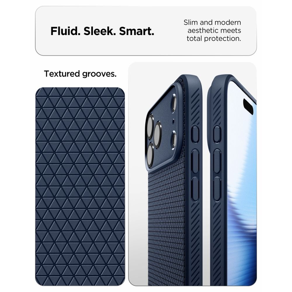 Spigen iPhone 18 Pro / iPhone 17 Pro - Θήκη Σιλικόνης - Liquid Air - Navy Blue