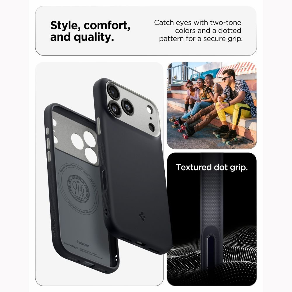 Spigen iPhone 18 Pro / iPhone 17 Pro - Θήκη Σιλικόνης με MagSafe - Nano Pop Mag - Black Sesame