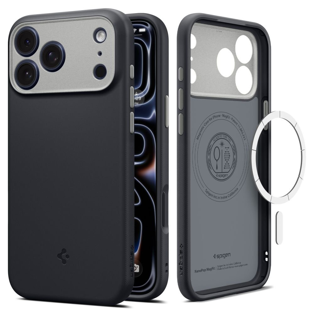 Spigen iPhone 18 Pro / iPhone 17 Pro - Θήκη Σιλικόνης με MagSafe - Nano Pop Mag - Black Sesame