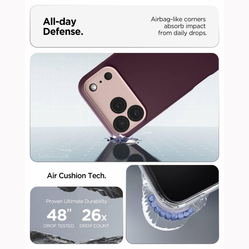 Spigen iPhone 18 Pro / iPhone 17 Pro - Θήκη Σιλικόνης με MagSafe - Nano Pop Mag - Burgundy Bean