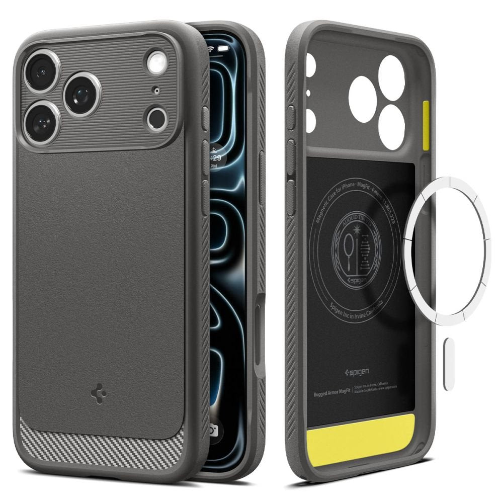 Spigen iPhone 18 Pro / iPhone 17 Pro - Θήκη TPU με MagSafe - Rugged Armor Mag - Grey