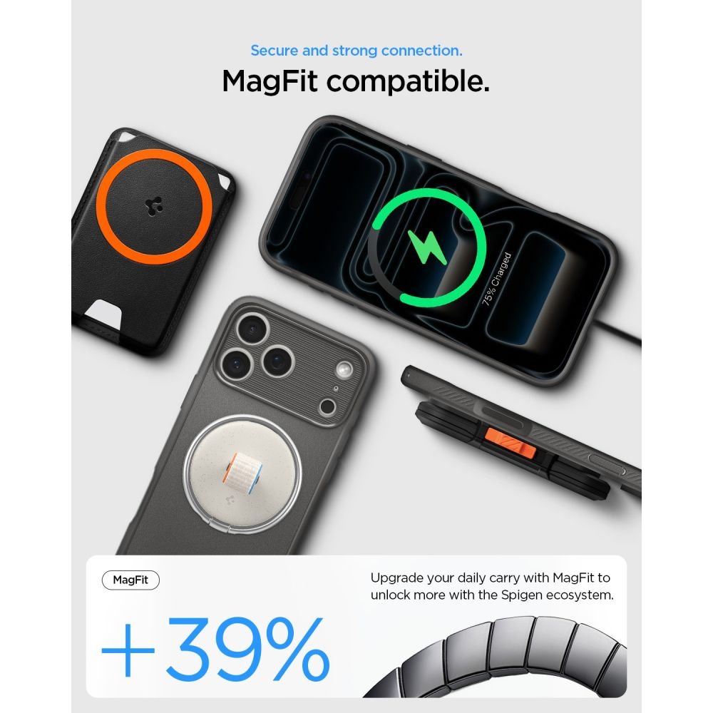 Spigen iPhone 18 Pro / iPhone 17 Pro - Θήκη TPU με MagSafe - Rugged Armor Mag - Grey