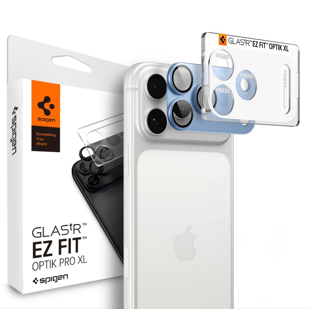 Spigen iPhone 18 Pro Max - Αντιχαρακτικό Γυαλί για την Κάμερα - Optik Pro XL Glas.TR EZ Fit - Light Blue