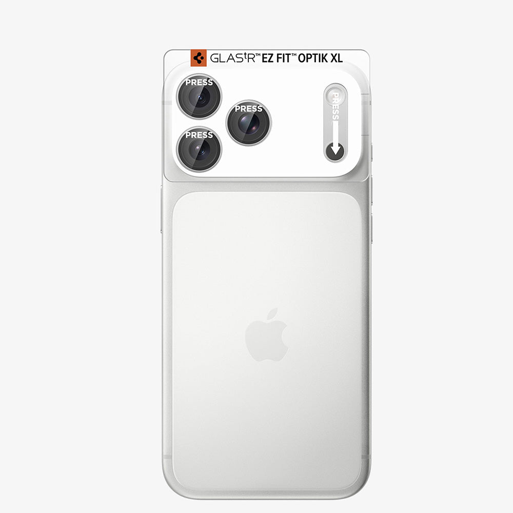 Spigen iPhone 18 Pro Max - Αντιχαρακτικό Γυαλί για την Κάμερα - Optik Pro XL Glas.TR EZ Fit - Silver