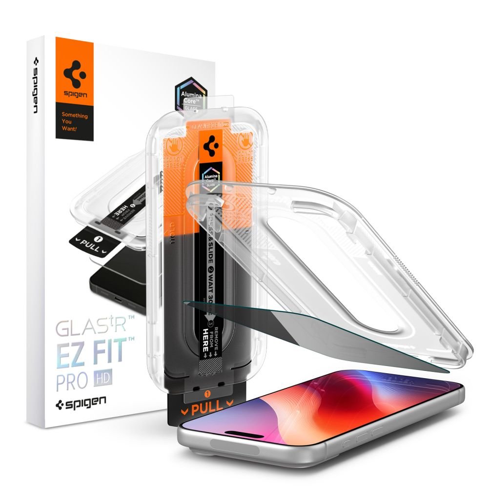 Spigen iPhone 18 Pro Max - Αντιχαρακτικό Γυαλί Οθόνης 10H - Glas.tR EZ Fit Pro AC HD - Privacy