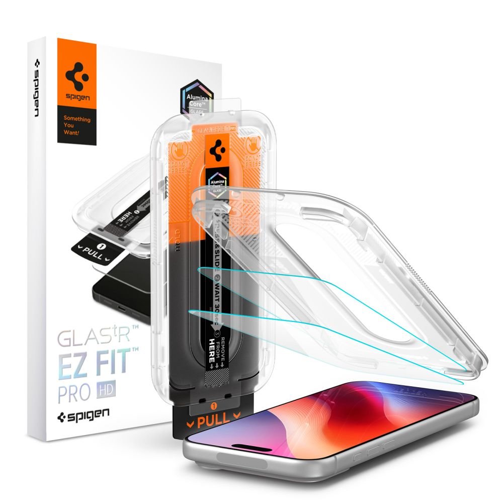 Spigen iPhone 18 Pro Max / iPhone 17 Pro Max / iPhone 16 Pro Max - Αντιχαρακτικό Γυαλί Οθόνης 10H - Glas.tR EZ Fit Pro AC HD - 2 Τεμάχια - Clear