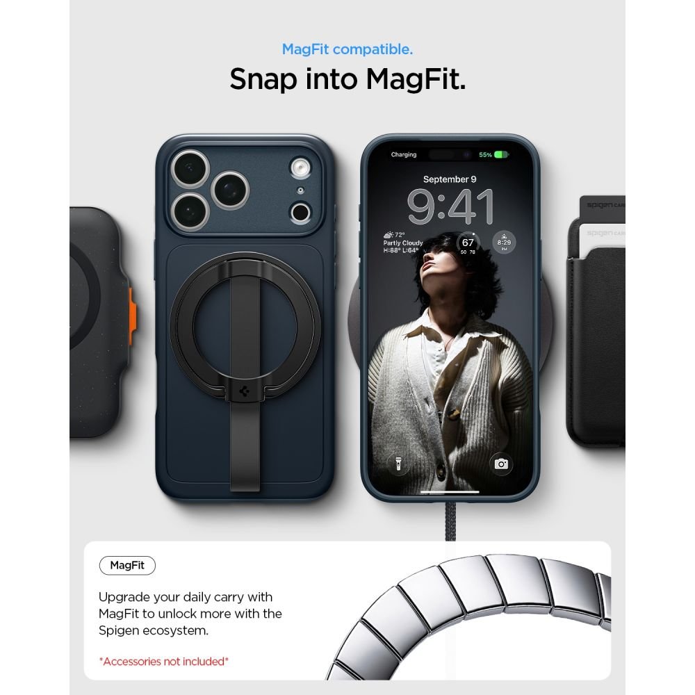 Spigen iPhone 18 Pro Max / iPhone 17 Pro Max - Σκληρή Θήκη με MagSafe - Thin Fit Mag - Metal Slate