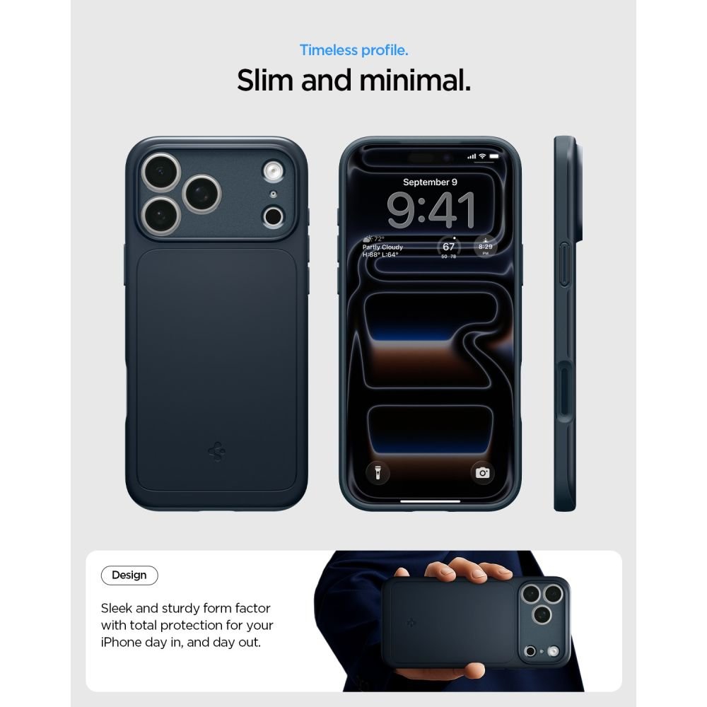 Spigen iPhone 18 Pro Max / iPhone 17 Pro Max - Σκληρή Θήκη με MagSafe - Thin Fit Mag - Metal Slate