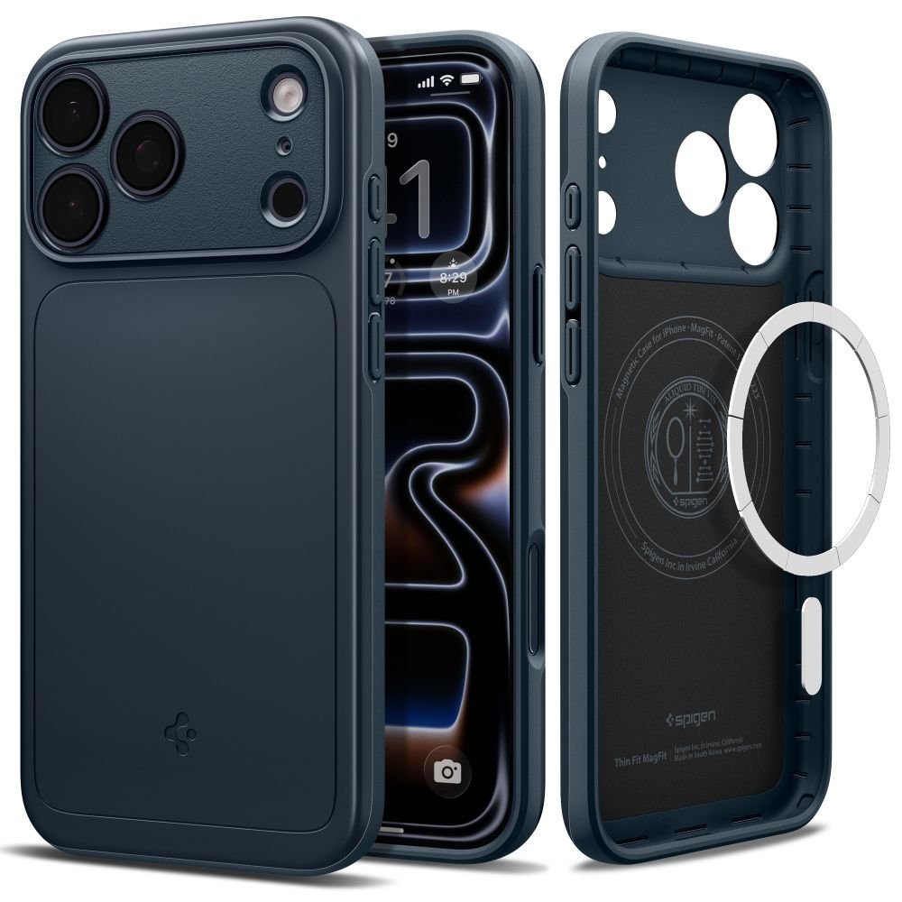 Spigen iPhone 18 Pro Max / iPhone 17 Pro Max - Σκληρή Θήκη με MagSafe - Thin Fit Mag - Metal Slate