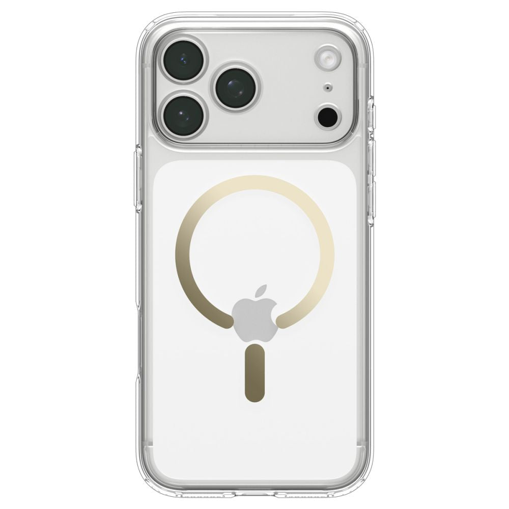Spigen iPhone 18 Pro Max / iPhone 17 Pro Max - Σκληρή Θήκη με Πλαίσιο Σιλικόνης Και MagSafe - Ultra Hybrid Mag - Clear / Gold