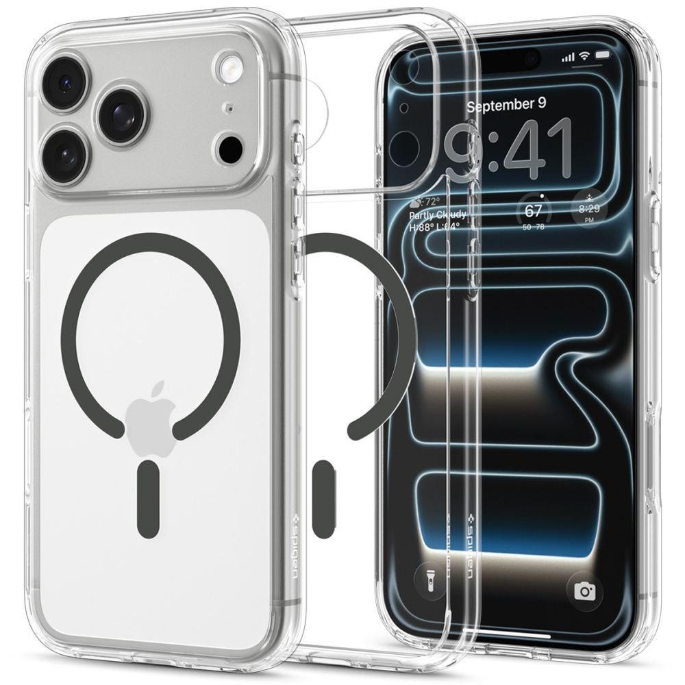 Spigen iPhone 18 Pro Max / iPhone 17 Pro Max - Σκληρή Θήκη με Πλαίσιο Σιλικόνης Και MagSafe - Ultra Hybrid Mag - Clear / Graphite