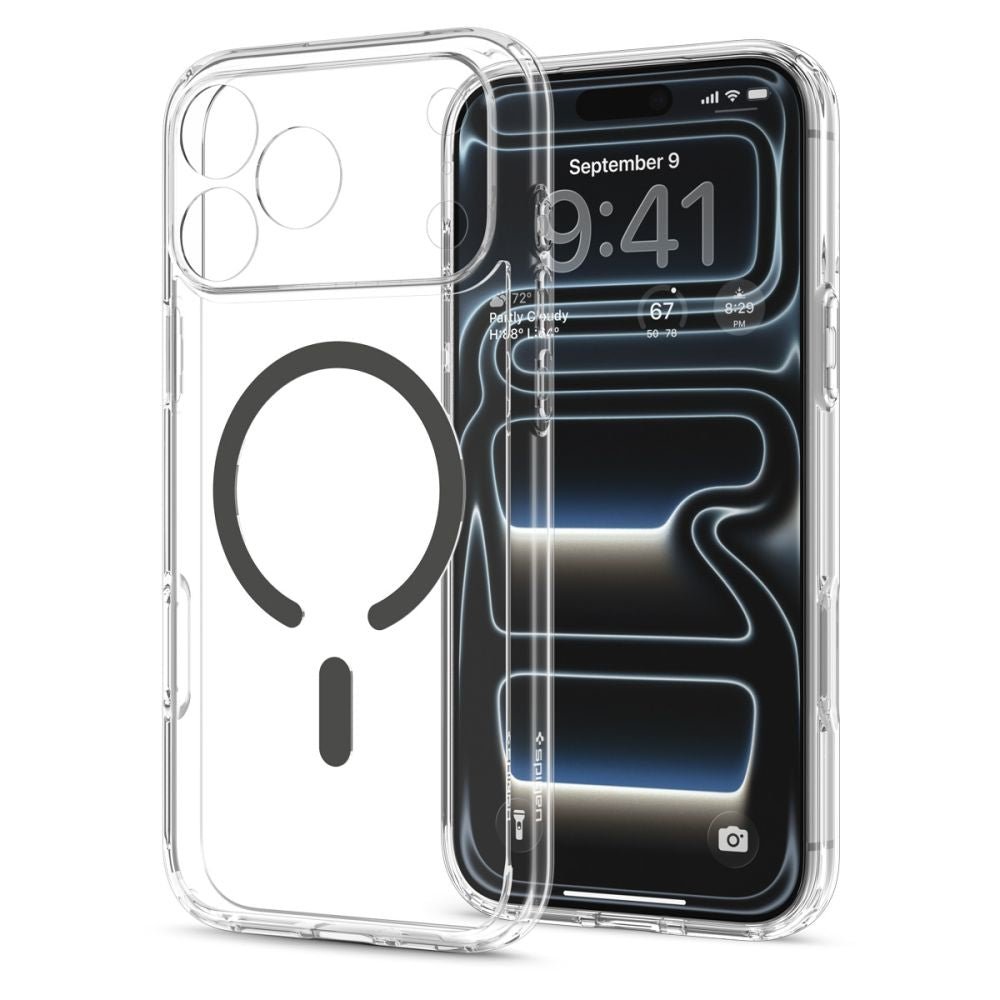 Spigen iPhone 18 Pro Max / iPhone 17 Pro Max - Σκληρή Θήκη με Πλαίσιο Σιλικόνης Και MagSafe - Ultra Hybrid Mag - Clear / Graphite