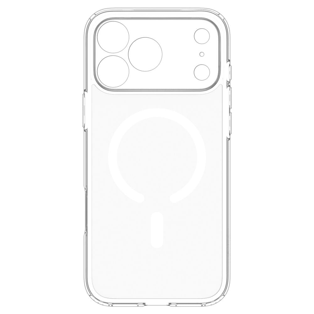 Spigen iPhone 18 Pro Max / iPhone 17 Pro Max - Σκληρή Θήκη με Πλαίσιο Σιλικόνης Και MagSafe - Ultra Hybrid Mag - Clear / White