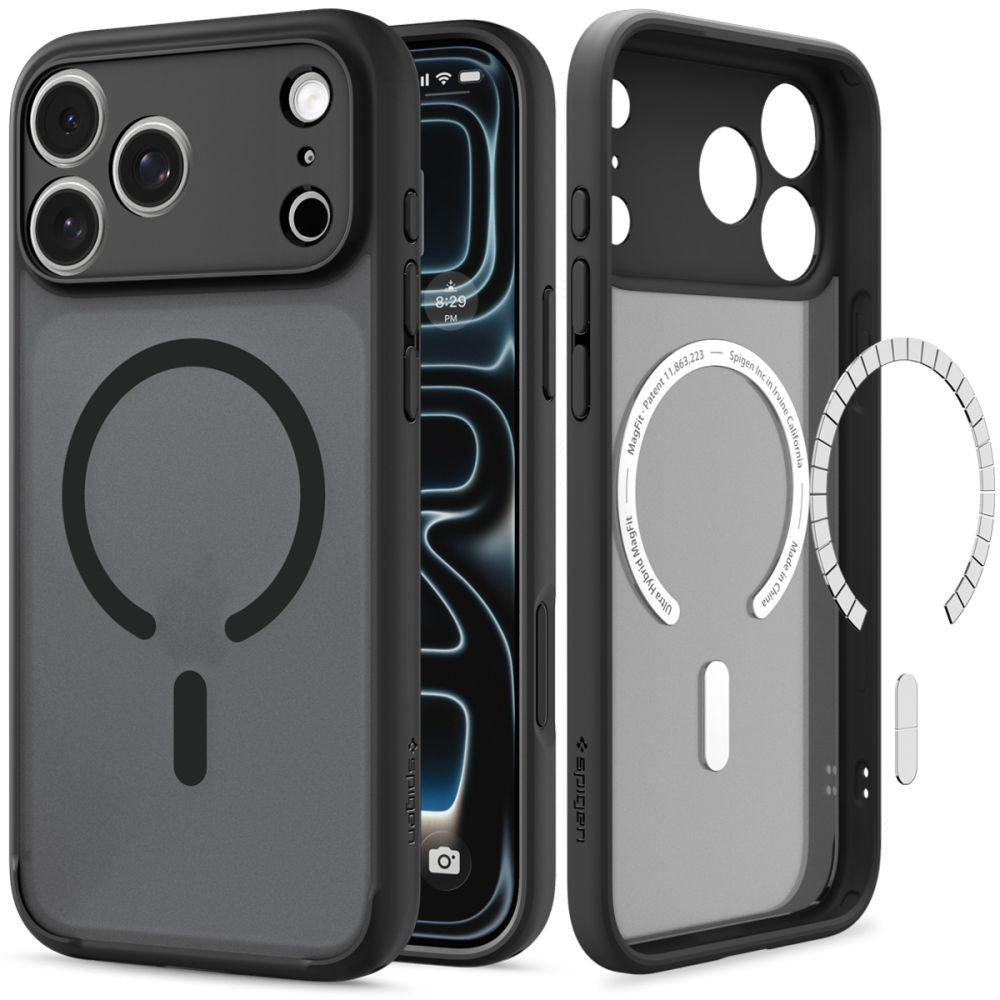 Spigen iPhone 18 Pro Max / iPhone 17 Pro Max - Σκληρή Θήκη με Πλαίσιο Σιλικόνης Και MagSafe - Ultra Hybrid Mag - Frost Black