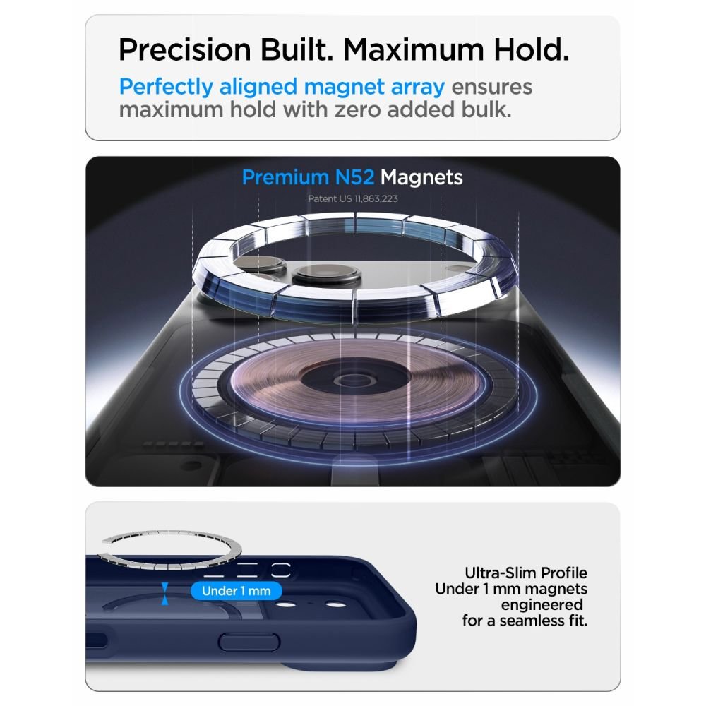 Spigen iPhone 18 Pro Max / iPhone 17 Pro Max - Σκληρή Θήκη με Πλαίσιο Σιλικόνης Και MagSafe - Ultra Hybrid Mag - Frost Deep Blue